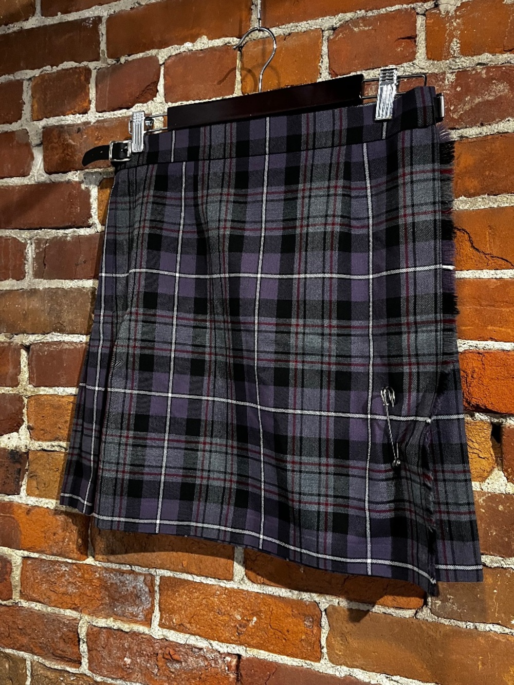 Vintage James Pringle Weaver Purple Plaid Short Kilt